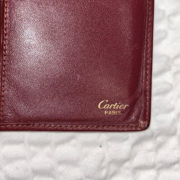 Must de Cartier Bifold Burgundy Leather Wallet - Picture 4 of 4